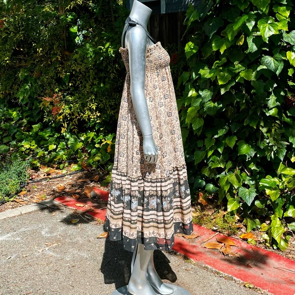 1970s Arjon California Gauzy Floral Peasant Dress - Picture 3 of 8